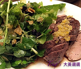 橙汁鸭胸沙拉的做法