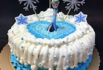 冰雪奇缘奶油蛋糕的做法