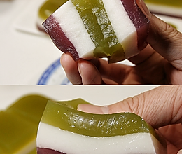 抹茶草莓椰汁糕，广式早茶点心在家做的做法
