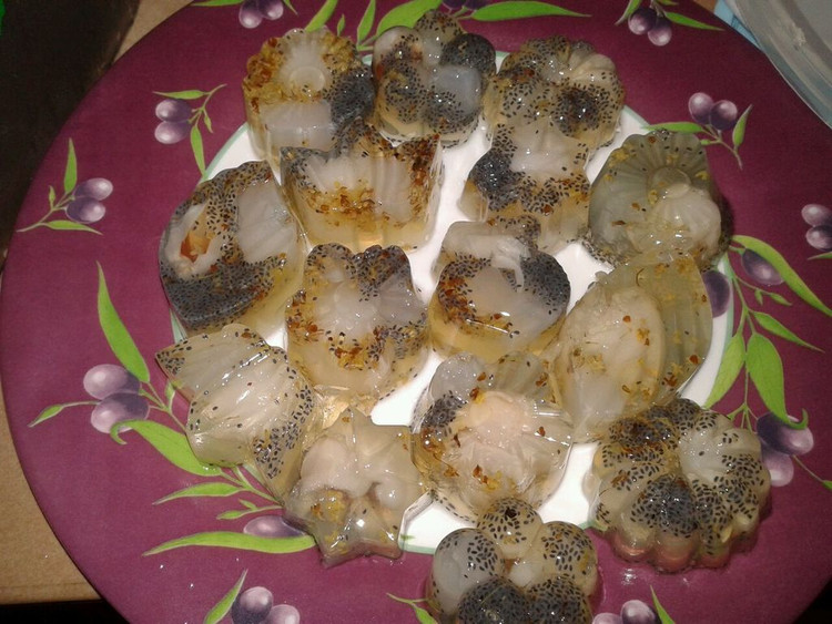 桂花荔枝椰果燕菜的做法