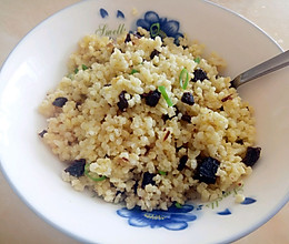 风干牛肉小米饭的做法