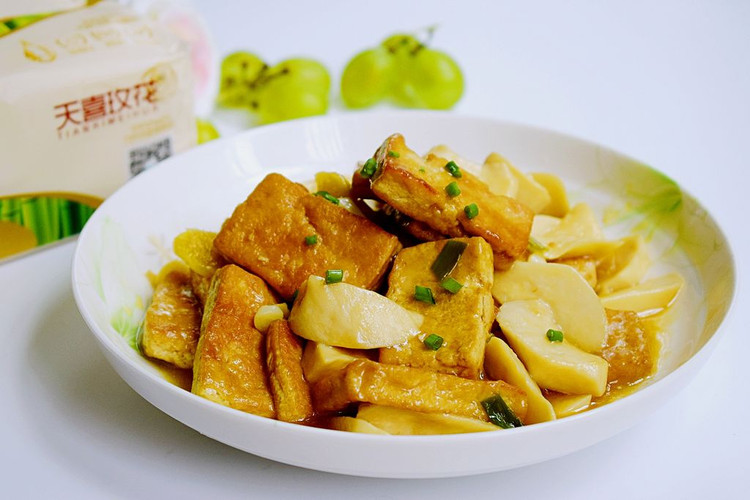 菌茹烩豆腐的做法