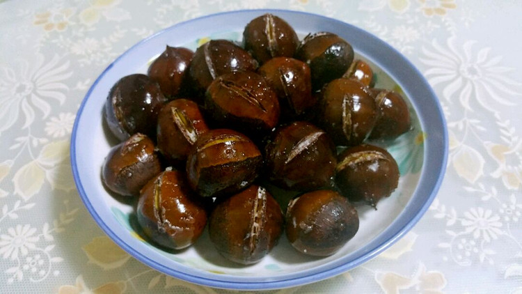 微波炉烤板栗的做法