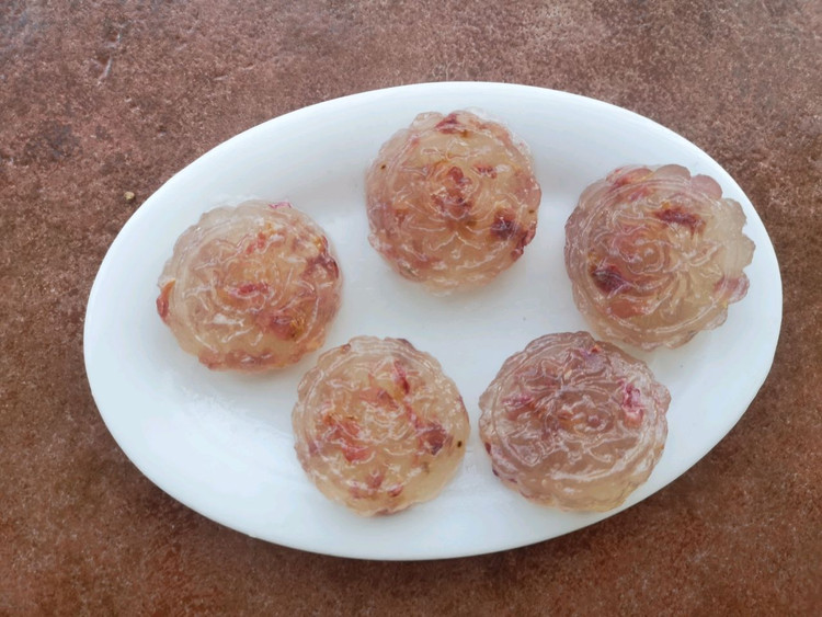 玫瑰西米露糕点的做法