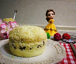 椰丝红豆蒸蛋糕的做法