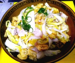 油豆腐炒白菜的做法