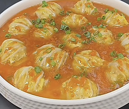 娃娃菜酿肉的做法