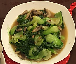 素炒小油菜蘑菇的做法