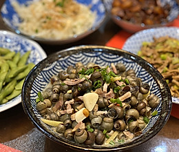 #餐桌上的春日限定#罗勒咸肉上汤螺丝的做法