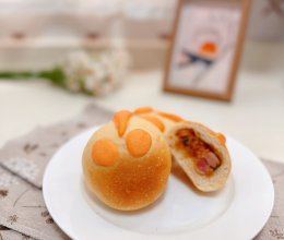 奥特曼肉松辣肠包的做法