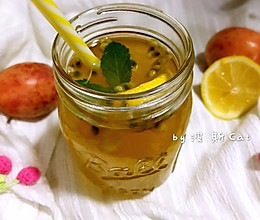 百香果柠檬薄荷蜜水果茶#单挑夏天#的做法
