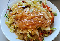 包菜炒粉条的做法