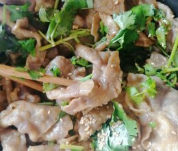 香菜拌肥牛的做法