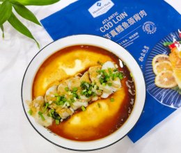 #秋日品蟹 邂逅好味道#鸡蛋蒸鳕鱼颈背肉的做法