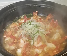 蒜蓉焗大虾。的做法