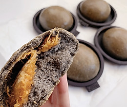 无糖黑芝麻肉松面包的做法