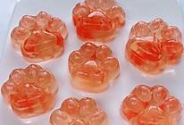 红柚草莓果冻-猫爪模具的做法