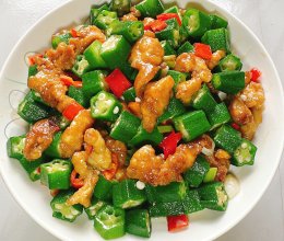 #旅行中的美味# 秋葵炒肉片的做法