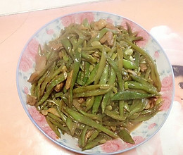 肉炒扁豆角的做法