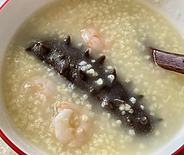 海参甜虾小米粥的做法