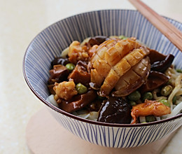 吃独食--鲜虾鲍鱼拌面的做法