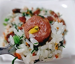 #橄榄中国味 感恩添美味#脆皮肠炒饭的做法