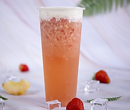 霸气芝士桃桃莓做法——小兔奔跑奶茶教程的做法