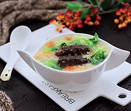#人人能开小吃店#海参时蔬小米粥的做法