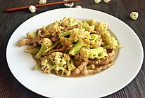 有机菜花炒肉丝的做法