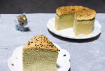 【戚风】黑芝麻抹茶蛋糕的做法