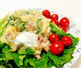 温泉蛋土豆泥,日料店同款低卡版 #一蔬一饭皆告白#的做法