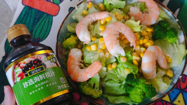 海鲜捞汁沙拉#珍选捞汁 健康轻食季#的做法