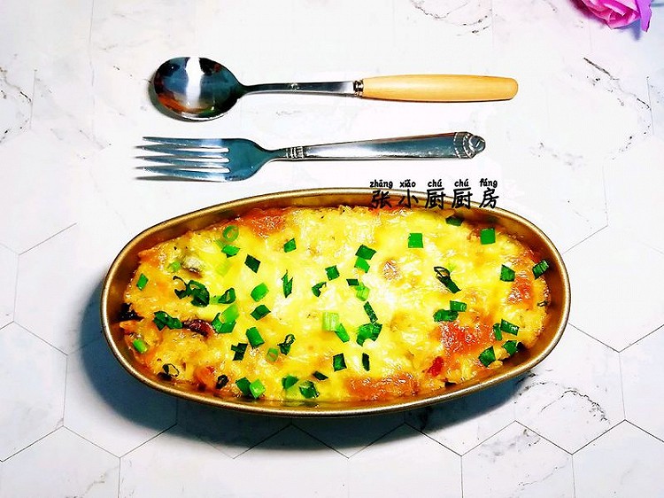腊肠腊肉芝士焗饭的做法