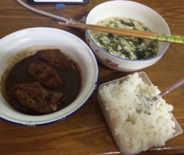 单身狗之红烧鸡翅+紫菜蛋汤的做法