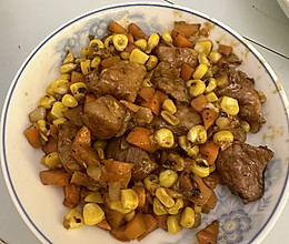 玉米胡萝卜炒肉片的做法