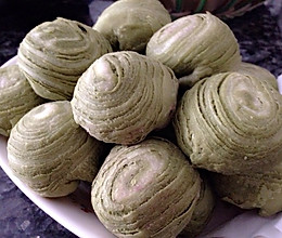 抹茶酥（不用猪油也超酥哦！含椰丝豆沙馅料制作版）的做法