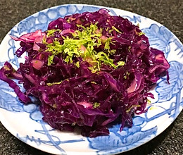 凉拌紫高丽菜的做法
