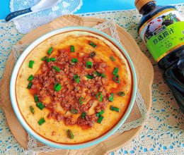 #珍选捞汁 健康轻食季#低碳低脂-麻辣肉沫豆腐蒸蛋的做法