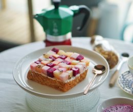 健康早餐｜五彩斑斓，少女般的魔方水果吐司#硬核菜谱制作人#的做法