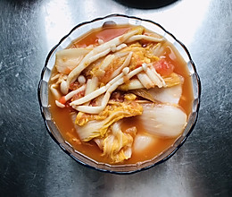 娃娃菜海鲜菇的做法