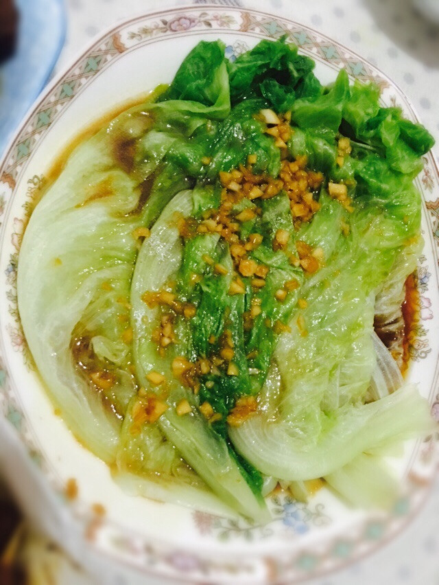 白灼西生菜的做法
