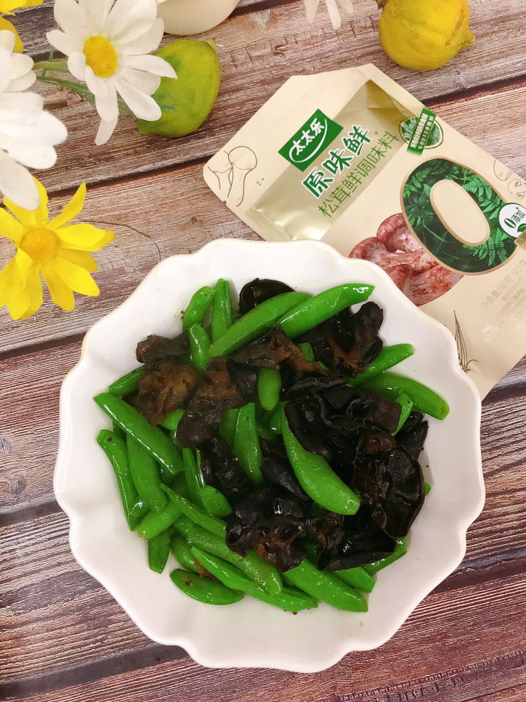 黑木耳炒甜豆的做法