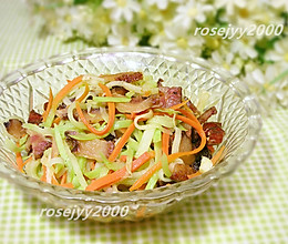 咸肉炒双丝的做法