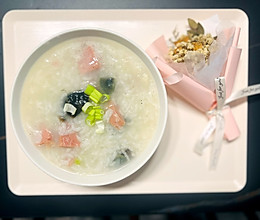 #美味开学季#皮蛋火腿粥的做法