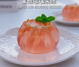 水蜜桃琉璃果冻 . 茶果子的做法