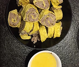 蒜香鸡蛋肉卷的做法