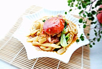 香喷喷的螃蟹年糕#德国mljl爱心菜#的做法