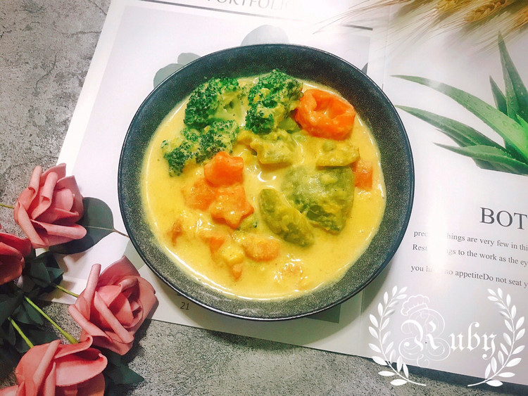颜值不高营养丰富豆浆炖菜的做法