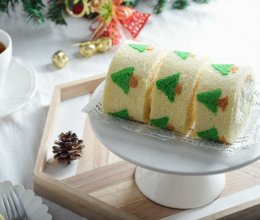 小清新圣诞树蛋糕卷【北鼎烤箱食谱】的做法