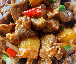 孜然土豆牛肉粒的做法